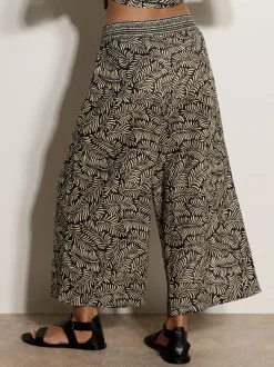 Apricot Damen Hose in schwarz beige - Länge: midi