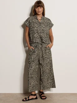 Apricot Damen Hose in schwarz beige - Länge: midi