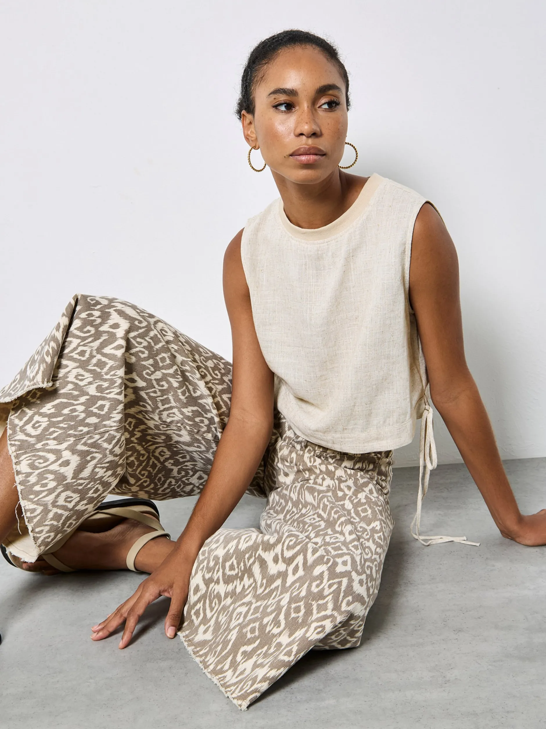 Apricot Damen Jeans in beige - Länge: lang
