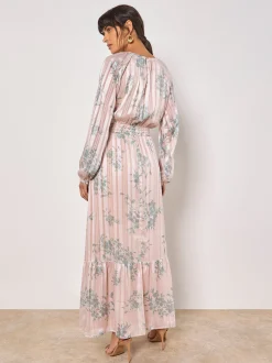 Apricot Damen Maxikleid in beige - Länge: lang