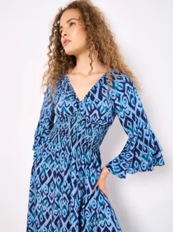Apricot Damen Maxikleid in blau - Länge: lang