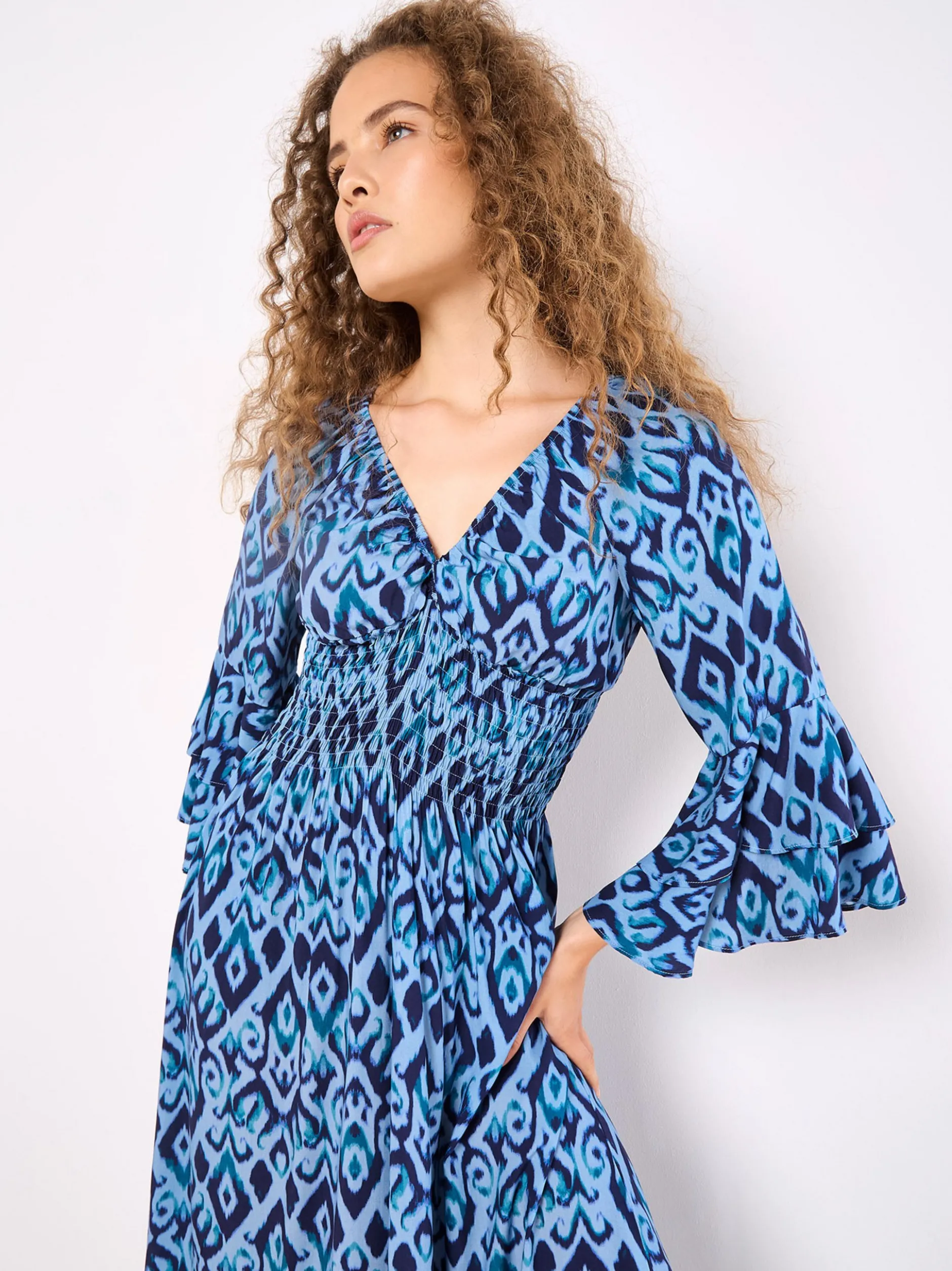 Apricot Damen Maxikleid in blau - Länge: lang