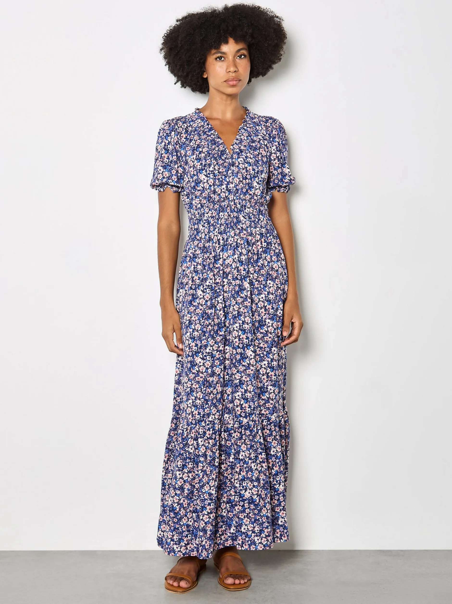Apricot Damen Maxikleid in blau - Länge: lang