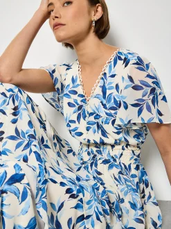 Apricot Damen Maxikleid in blau - Länge: lang