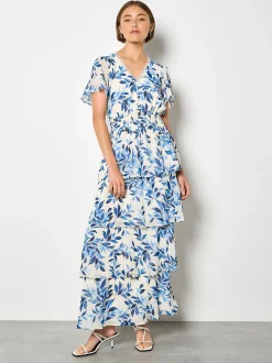 Apricot Damen Maxikleid in blau - Länge: lang