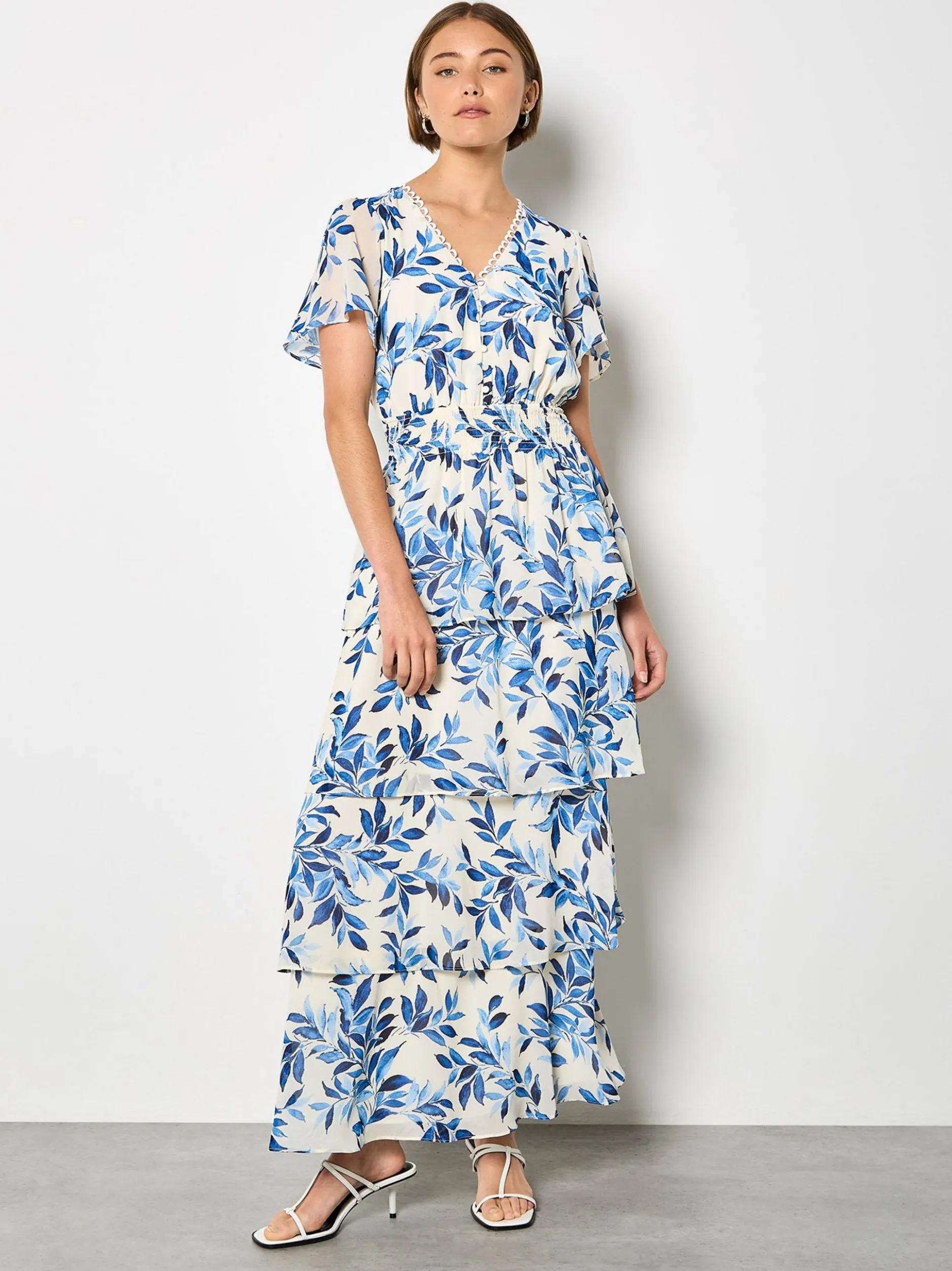 Apricot Damen Maxikleid in blau - Länge: lang