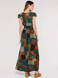 Apricot Damen Maxikleid in braun mehrfarbig