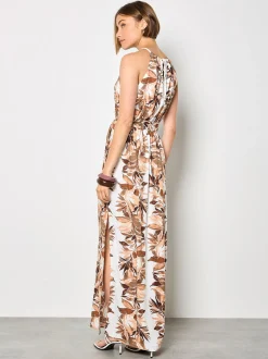 Apricot Damen Maxikleid in ecru weiß - Länge: lang