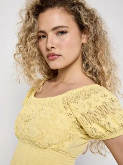 Apricot Damen Maxikleid in gelb - Länge: lang