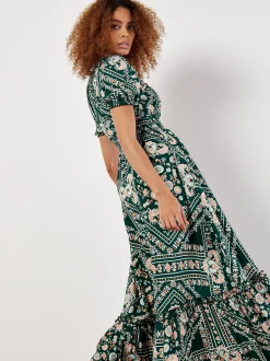 Apricot Damen Maxikleid in grün - Länge: lang