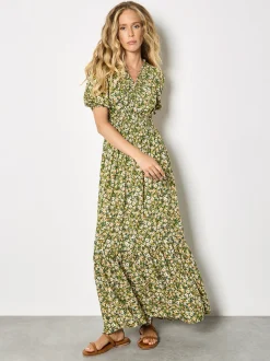 Apricot Damen Maxikleid in grün - Länge: lang