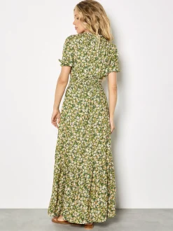 Apricot Damen Maxikleid in grün - Länge: lang