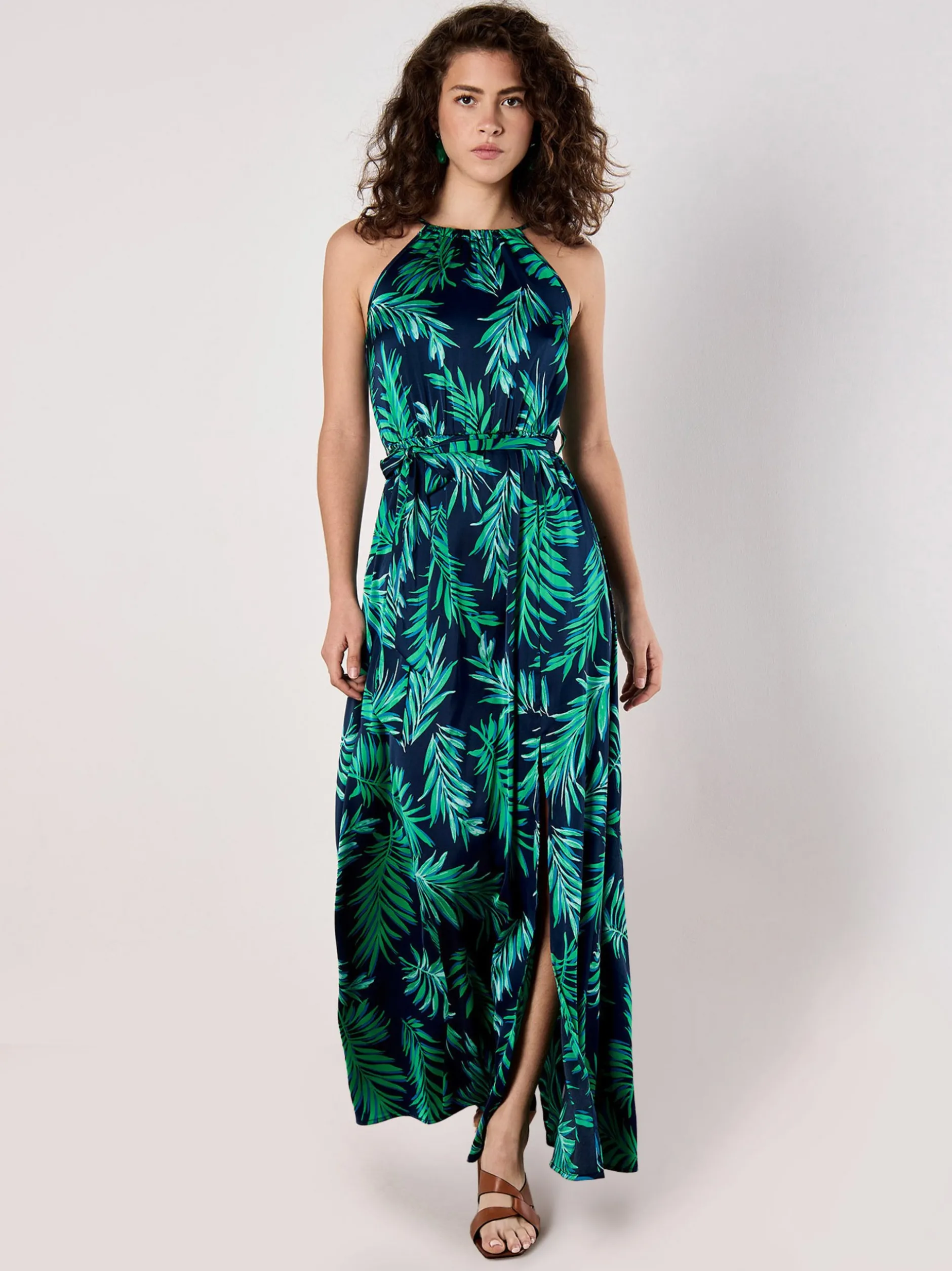 Apricot Damen Maxikleid in marine blau - Länge: lang