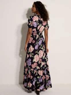Apricot Damen Maxikleid in marine blau - Länge: lang
