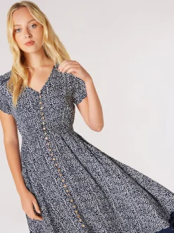 Apricot Damen Maxikleid in marine blau - Länge: lang