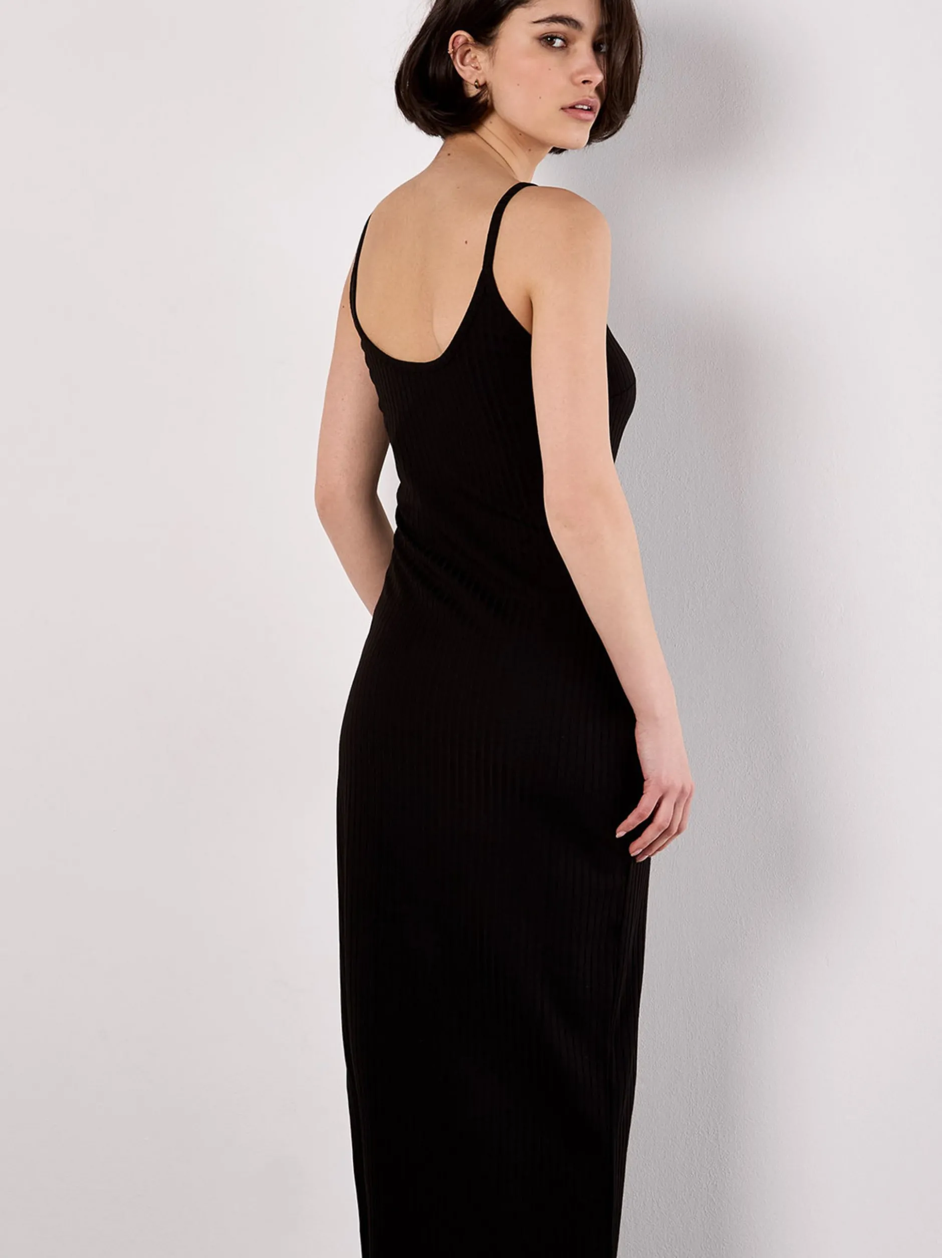 Apricot Damen Maxikleid in schwarz - Länge: lang