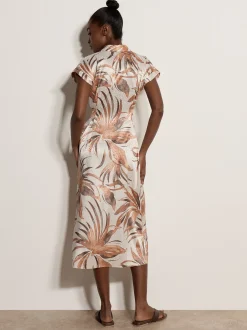 Apricot Damen Midikleid in beige - Länge: midi