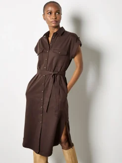 Apricot Damen Midikleid in braun - Länge: midi