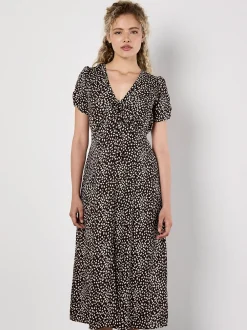 Apricot Damen Midikleid in braun - Länge: midi
