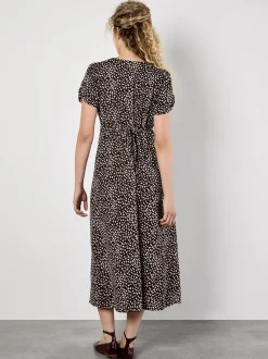 Apricot Damen Midikleid in braun - Länge: midi