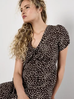 Apricot Damen Midikleid in braun - Länge: midi