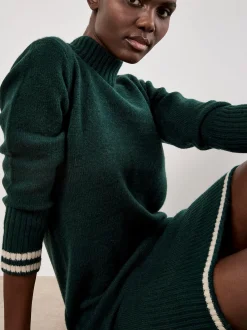 Apricot Damen Midikleid in grün - Länge: midi