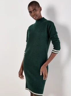 Apricot Damen Midikleid in grün - Länge: midi