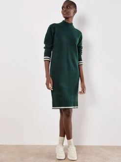 Apricot Damen Midikleid in grün - Länge: midi
