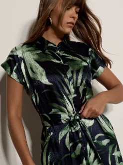 Apricot Damen Midikleid in marine - Länge: midi