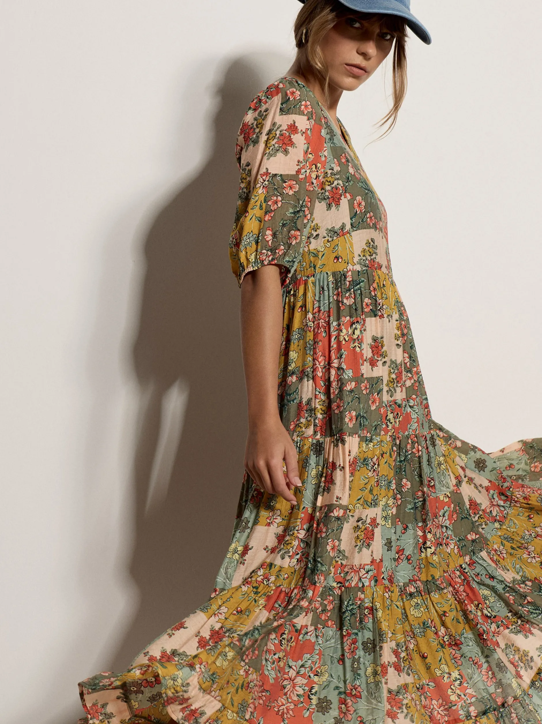 Apricot Damen Midikleid in mehrfarbig - Länge: midi