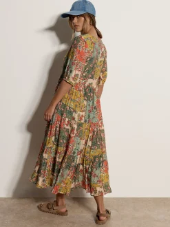 Apricot Damen Midikleid in mehrfarbig - Länge: midi