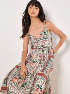 Apricot Damen Midikleid in mehrfarbig - Länge: midi