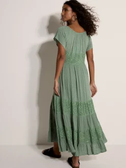 Apricot Damen Midikleid in mint - Länge: midi