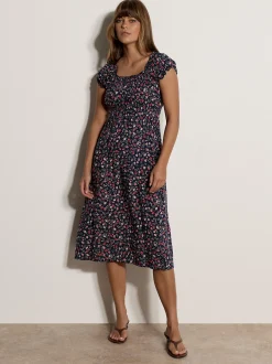 Apricot Damen Midikleid in rot - Länge: midi