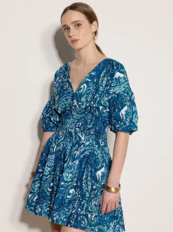 Apricot Damen Minikleid in blau - Länge: knielang