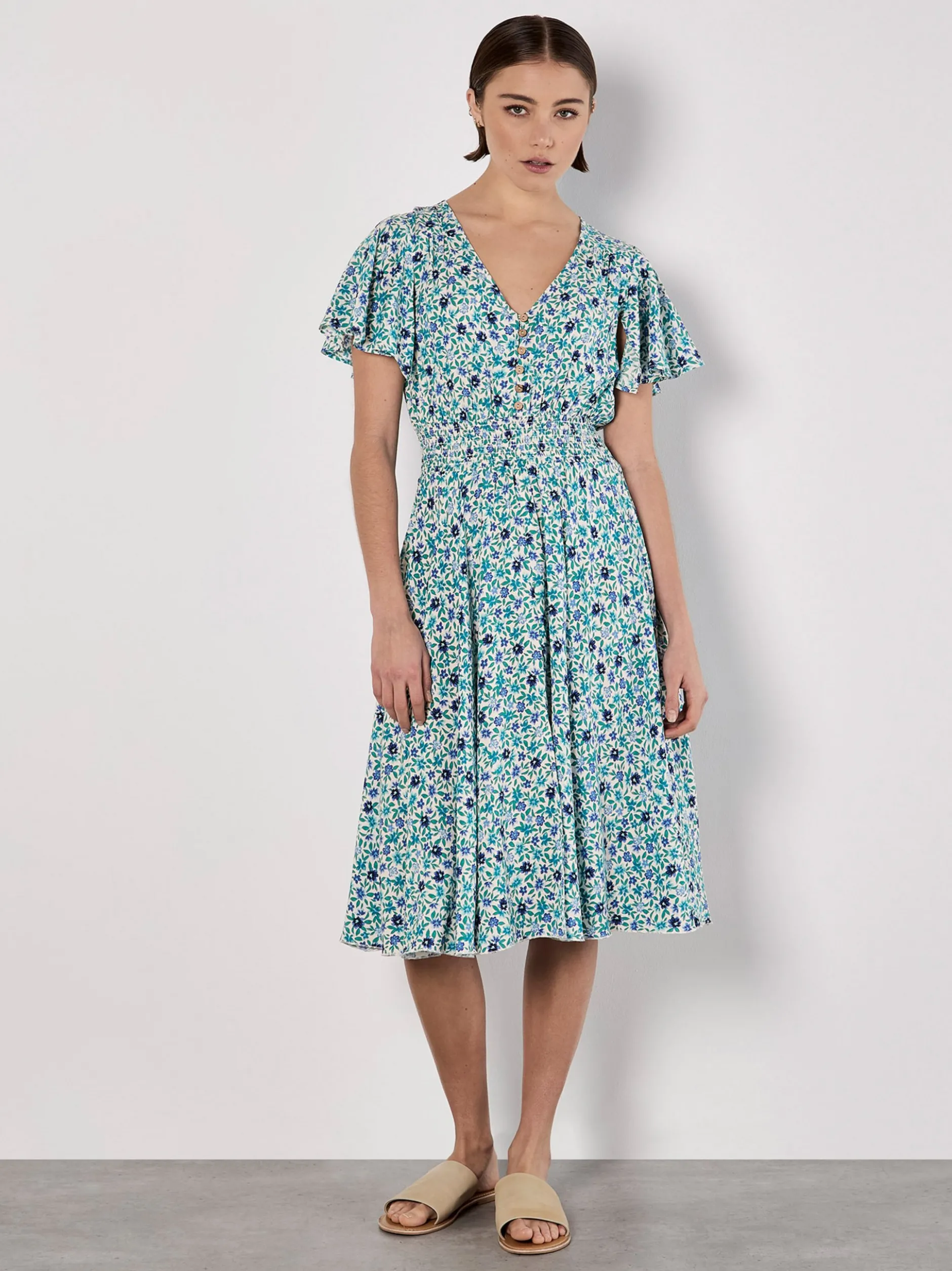 Apricot Damen Minikleid in blau - Länge: mittel