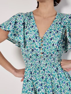 Apricot Damen Minikleid in blau - Länge: mittel