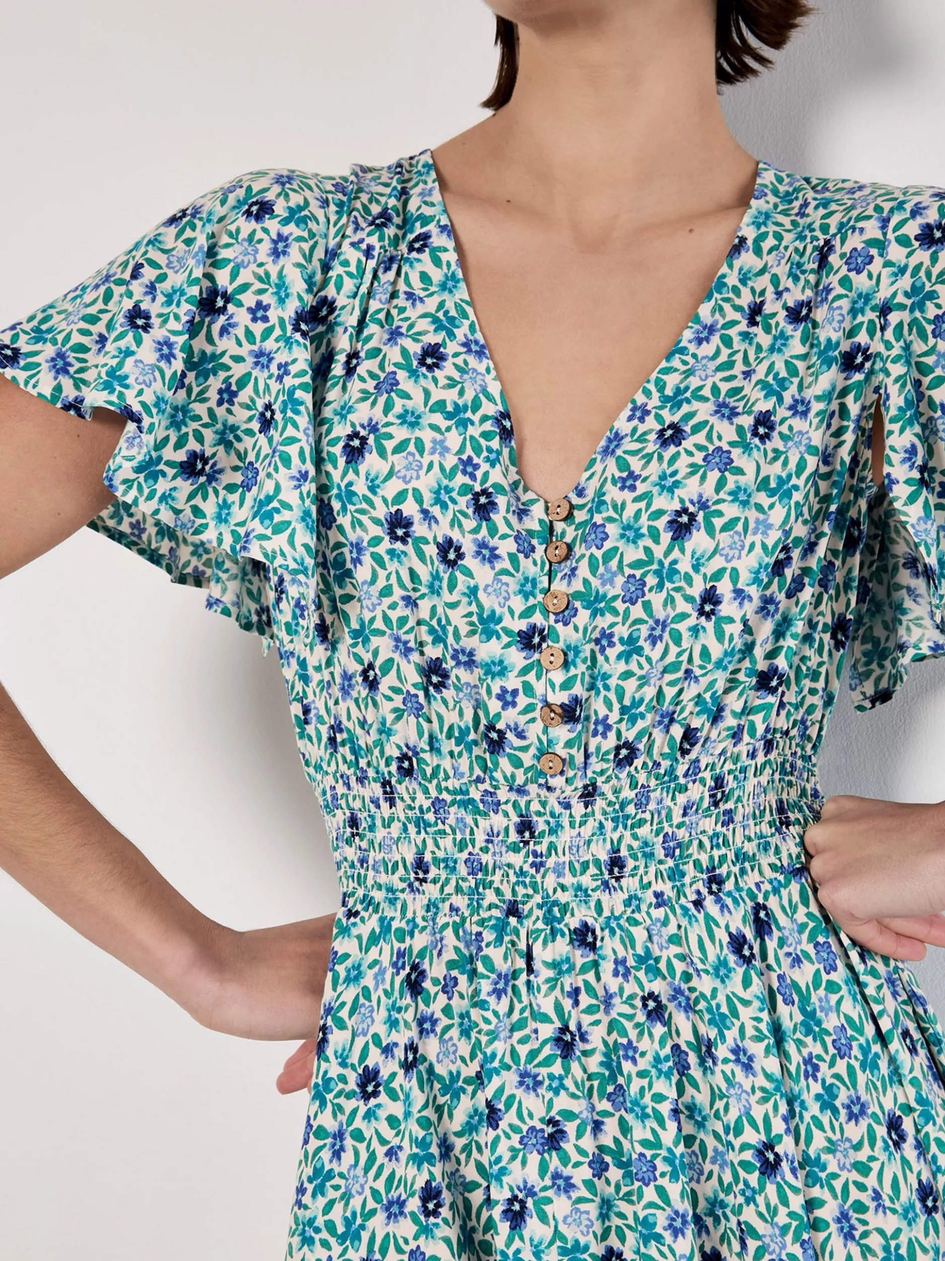 Apricot Damen Minikleid in blau - Länge: mittel