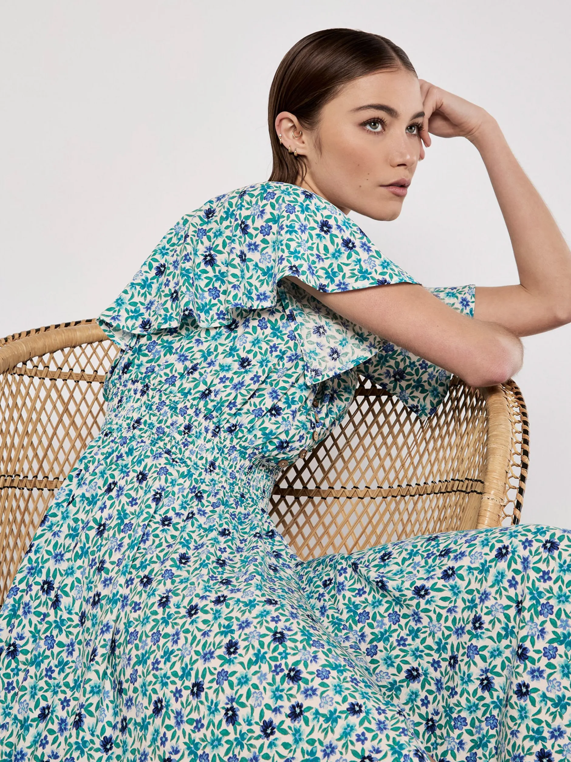 Apricot Damen Minikleid in blau - Länge: mittel