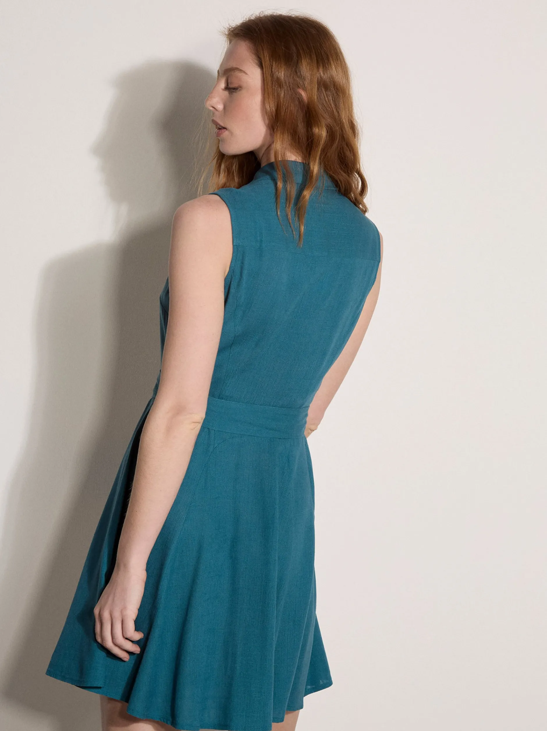 Apricot Damen Minikleid in blau türkis - Länge: knielang