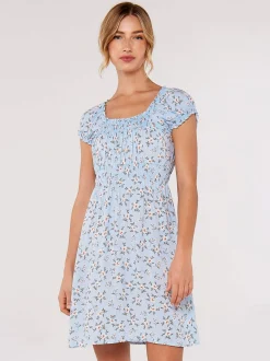 Apricot Damen Minikleid in blau - Länge: knielang