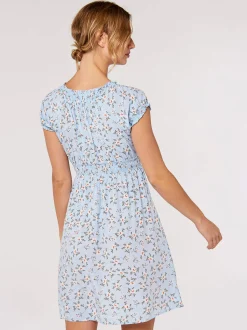 Apricot Damen Minikleid in blau - Länge: knielang