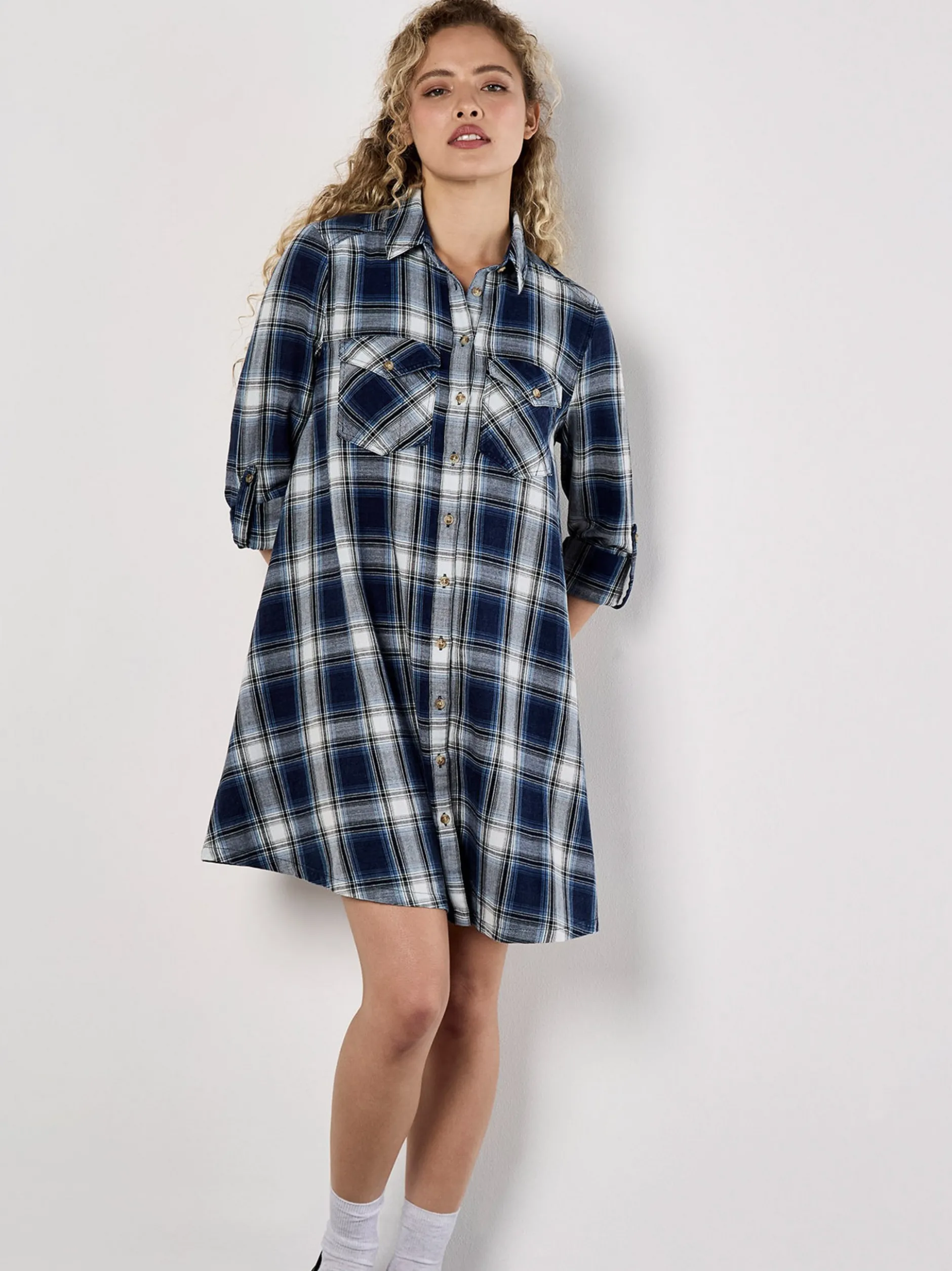 Apricot Damen Minikleid in blau - Länge: knielang