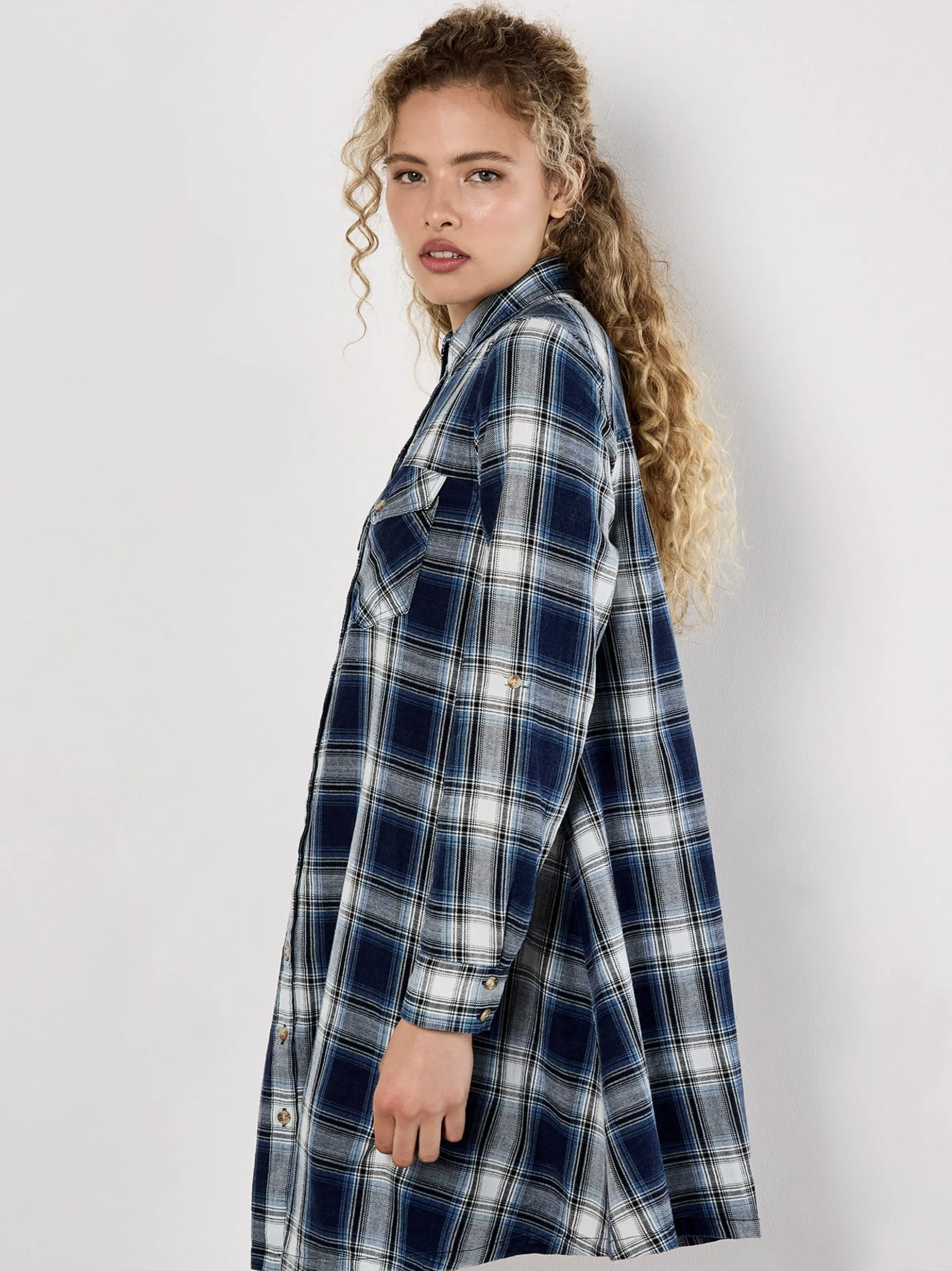 Apricot Damen Minikleid in blau - Länge: knielang
