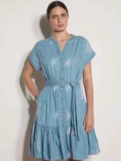 Apricot Damen Minikleid in blau - Länge: kurz