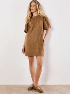 Apricot Damen Minikleid in braun - Ausschnitt: Rundhals