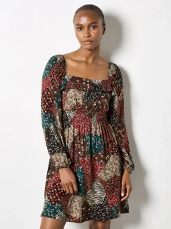 Apricot Damen Minikleid in braun - Ausschnitt: Karree