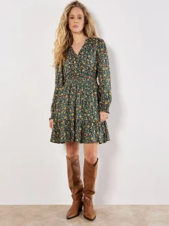 Apricot Damen Minikleid in grün - Länge: knielang