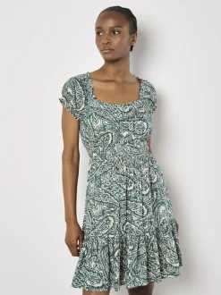 Apricot Damen Minikleid in grün - Ausschnitt: Rundhals