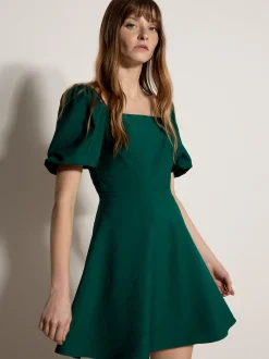 Apricot Damen Minikleid in grün - Ausschnitt: Karree